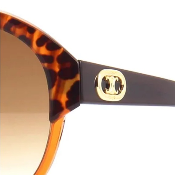 CELINE SPOTTED HAVANA MAILLON TRIOMPHE CL40154I SUNGLASSES - Picture 8 of 9
